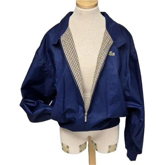 LACOSTE Windbreaker Rain Jacket Men 6 Luxury Nautical Coastal Maritime Vintage